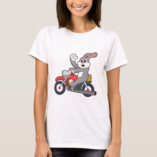 Camiseta Coelho como Biker com motocicleta.PNG (Frente)