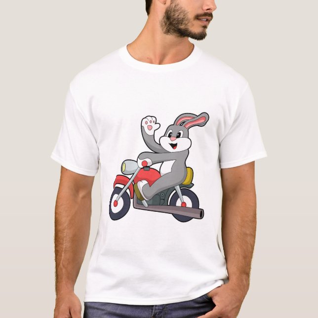 Camiseta Coelho como Biker com motocicleta.PNG (Frente)