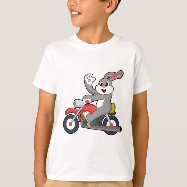 Camiseta Coelho como Biker com motocicleta.PNG (Frente)