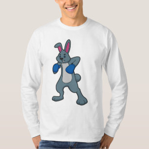 Camiseta Coelho como boxer com luvas in a box