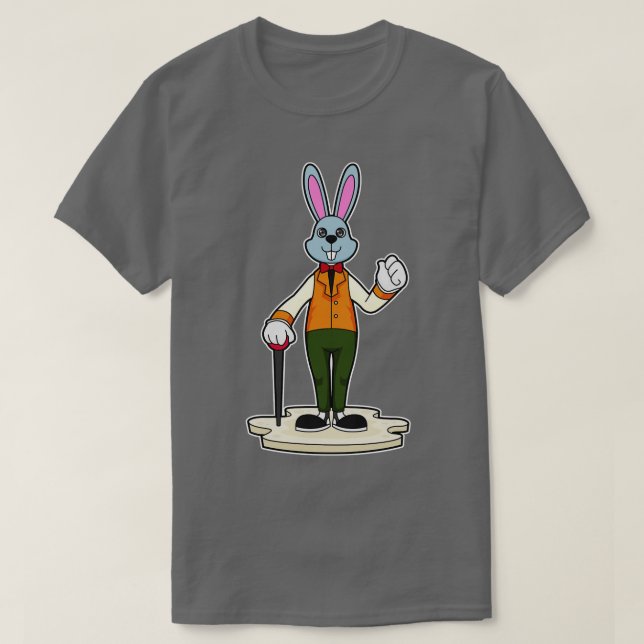 Camiseta Coelho como cavalheiro com Cana (Frente do Design)