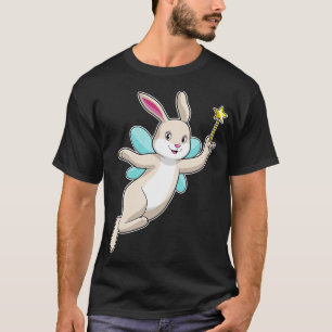 Camiseta Coelho como Fada com varinha mágica