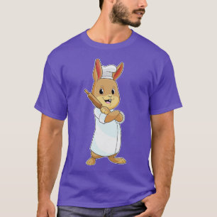 Camiseta Coelho como padeiro com cavilha rolante