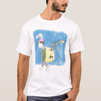 Camiseta Coelho da árvore de Natal