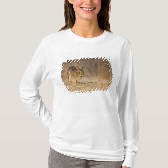 Camiseta coelho-da-cotovia oriental saltando (Frente)