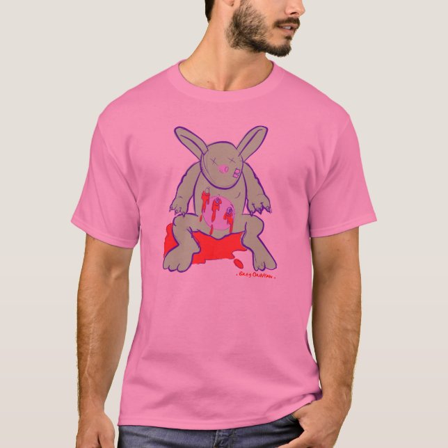 Camiseta coelho da ferida de carne (Frente)
