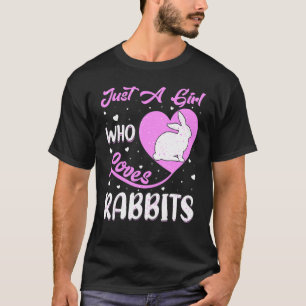 Camiseta Coelho Da Forma Do Coração Apenas Uma Garota Que A