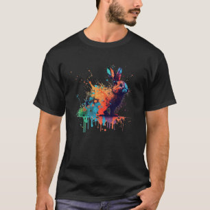Camiseta Coelho da Páscoa Aguarela Feliz Páscoa Ovo Feliz P
