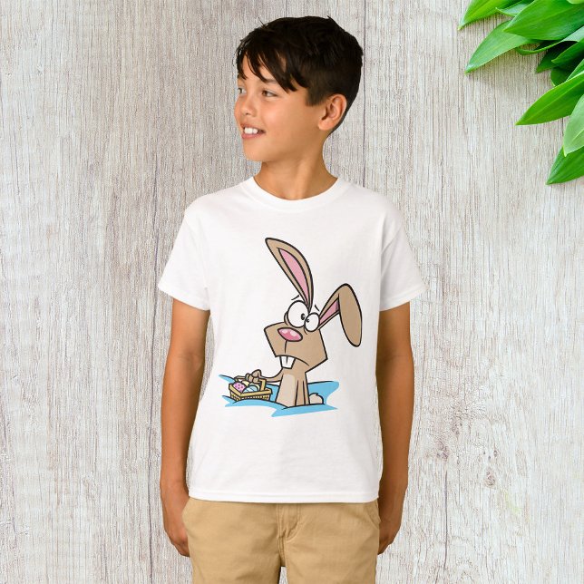 Camiseta Coelho da Páscoa com Cesta de Ovos (Criador carregado)