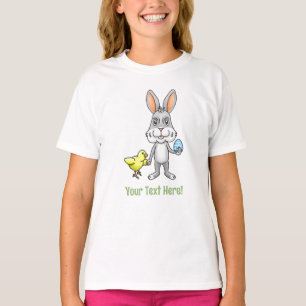 Camiseta Coelho da Páscoa e o pequeno frango amarelo