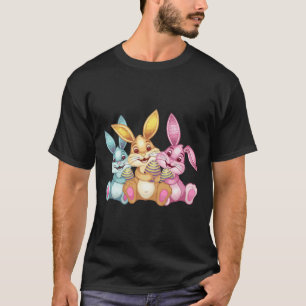 Camiseta Coelho da Páscoa Feliz Coelho Divertido Dia de Pás