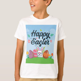 Camiseta Coelho da Páscoa Feliz Com Óculos