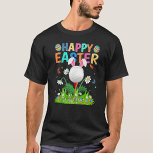 Camiseta Coelho da Páscoa Feliz Ovo Engraçado Golfe Domingo