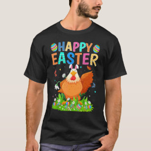 Camiseta Coelho da Páscoa Feliz Ovo Galinha Pássaro Domingo