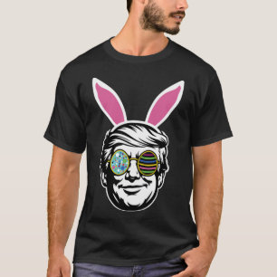 Camiseta Coelho da Páscoa Feliz Trump Caça aos Ovos Primave