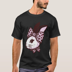 Camiseta Coelho da Páscoa Leopardo Fita Coelhinho Fofo Meni