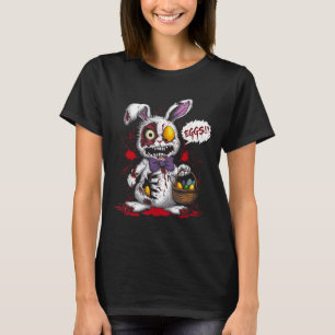 Camiseta Coelho da Páscoa Mau Zumbi Cesto de Ovos Horror As