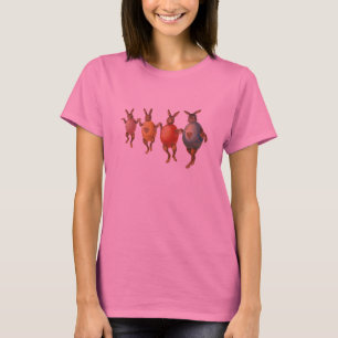 Camiseta Coelho da Páscoa Ovos Dançantes