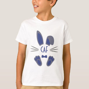 Camiseta Coelho da Páscoa Personalizado com Monograma em Az