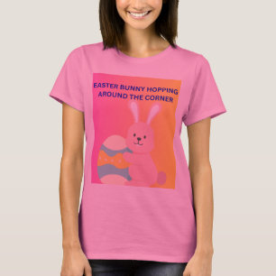 Camiseta Coelho da Páscoa Pulando na Esquina
