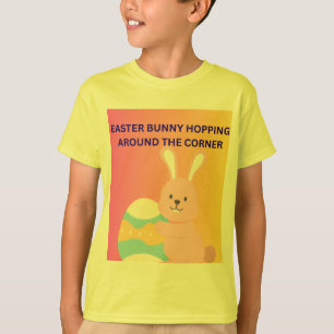 Camiseta Coelho da Páscoa Saltando na Esquina