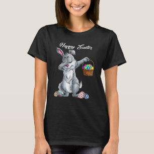 Camiseta Coelho Dabbing Ovos do Dia de Páscoa Dab Bunny Fel