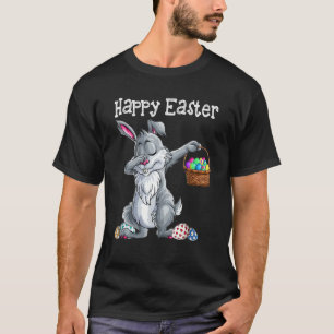 Camiseta Coelho Dabbing Ovos do Dia de Páscoa Dab Bunny Fel