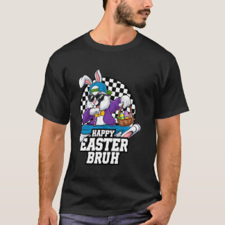 Camiseta Coelho Dabbing Páscoa Bruh Meme Piada Engraçada Ad