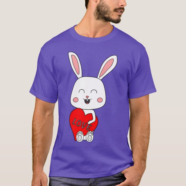 Camiseta Coelho de amor vintage (Frente)