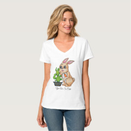 Camiseta Coelho De Aquarela E Cactus Cuja Cactus