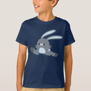 Camiseta Coelho de Cartoon Corajoso Criança Camisa-T