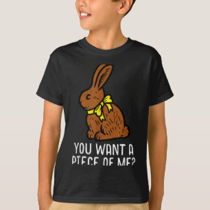 Camiseta Coelho de Chocolate Coelho de Páscoa Engraçado Que