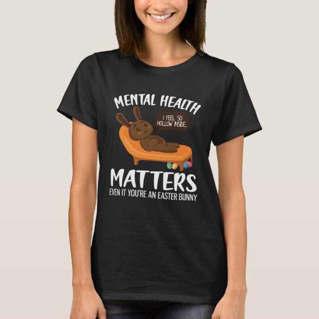 Camiseta Coelho de Chocolate Conscientização da Saúde Menta (Frente)