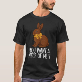 Camiseta Coelho de Chocolate Você Quer Um Pedaço De Mim Pre