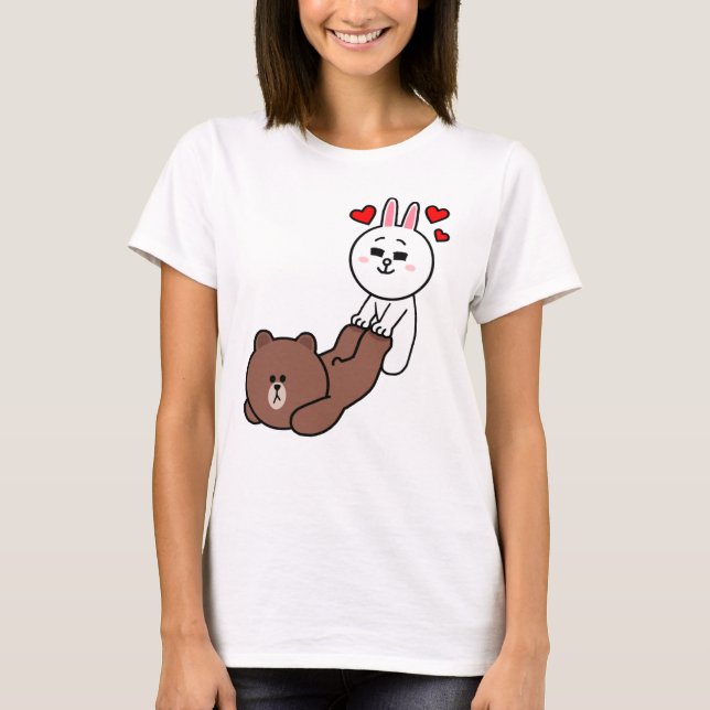 Camiseta Coelho de coelhinho de urso castanho seja meu aman (Frente)