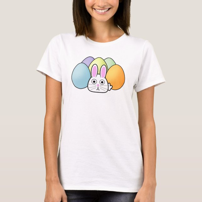 Camiseta Coelho de desenho animado com ovos (Frente)
