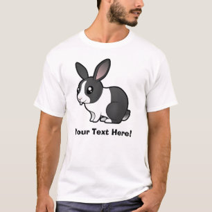 Camiseta Coelho de desenho animado (orelha em pé cabelo lis