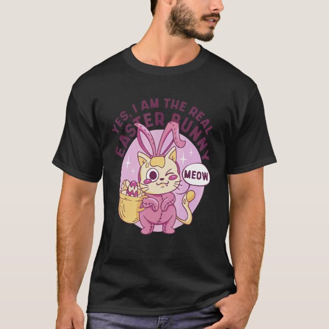 Camiseta Coelho de Gatinho Fofo (Frente)
