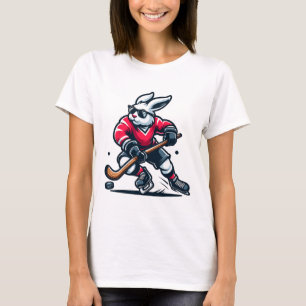 Camiseta Coelho de hóquei no gelo Bunny Dia de Páscoa