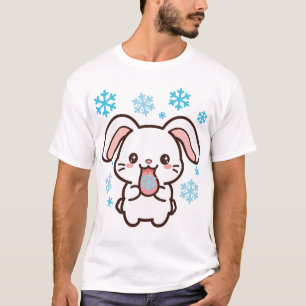 Camiseta Coelho de Inverno Neve Natal