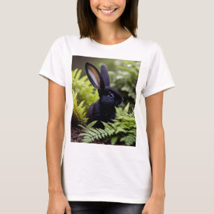 Camiseta Coelho de Orelhas Longas Preto,