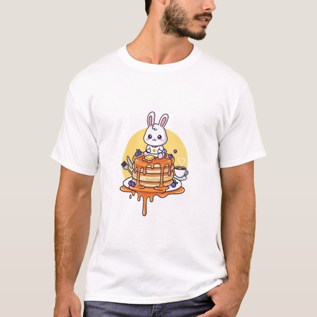 Camiseta Coelho de Panqueca Doce (Frente)