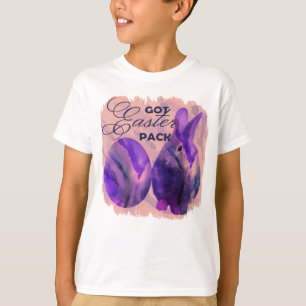 Camiseta Coelho De Páscoa Azul E Ovo Pintado