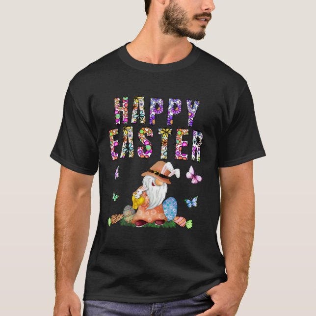 Camiseta Coelho de Páscoa Caça de Ovos de Primavera Coelho  (Frente)