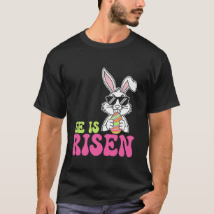 Camiseta Coelho de Páscoa Engraçado Ele Ressuscitou Seguran