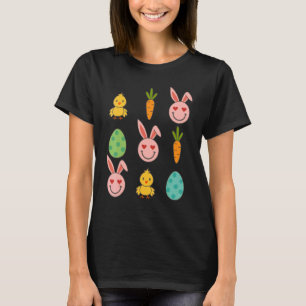 Camiseta Coelho de Páscoa Engraçado Frango Cenouras Homens 