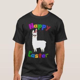 Camiseta Coelho de Páscoa Feliz Lhama