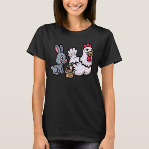 Camiseta Coelho de Páscoa Frango Feliz Páscoa