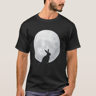 Camiseta Coelho de Páscoa Lua Cheia Minimalista Dia de Pásc
