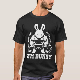 Camiseta Coelho de Páscoa masculino levantando peso no giná